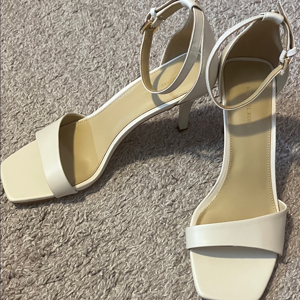 Michael Kors off-white heels